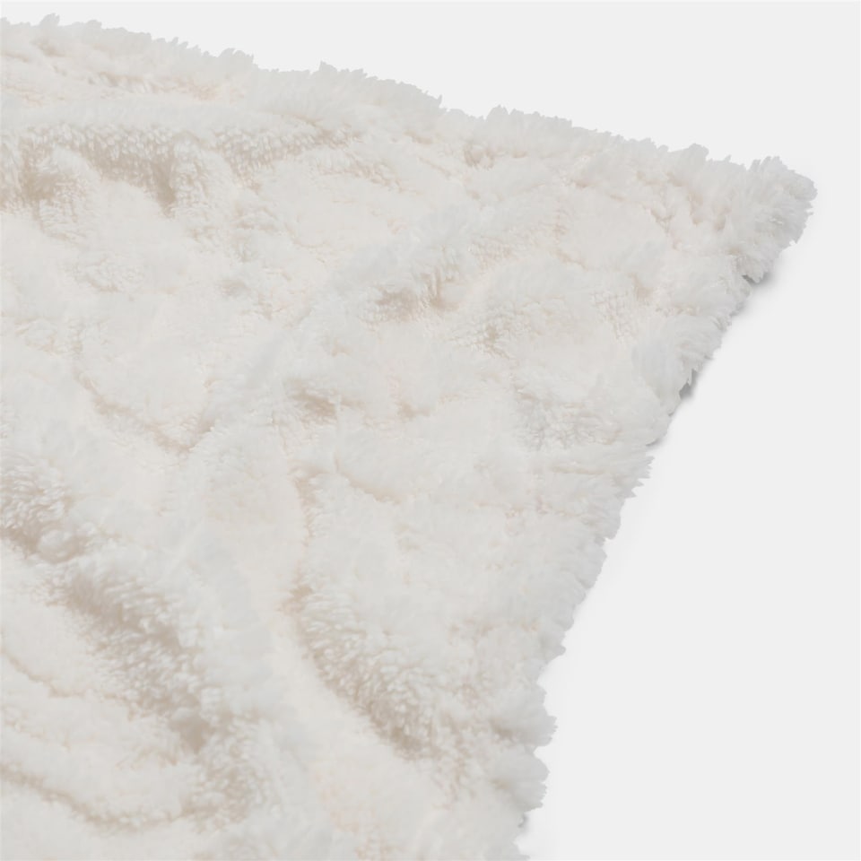 image 1 of OHS Tufted Pumpkin Fleece Throw Textured Autumn Blanket