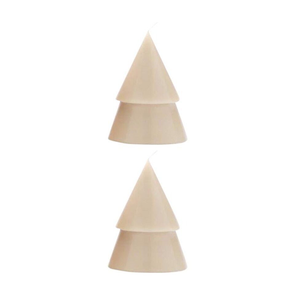 image 1 of Originalhome Tree Christmas Candles (Pack of 2) | Brown | Beige | One Size | 1