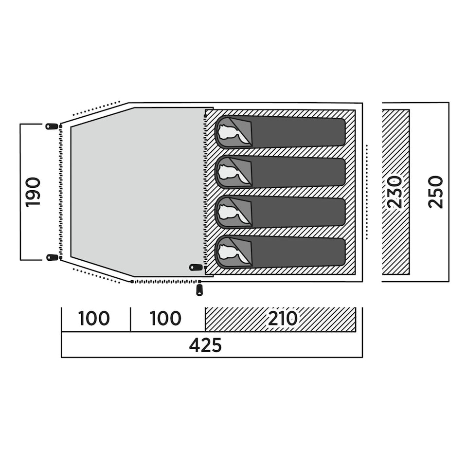 image 1 of Easy Camp Hemsedal 4 Tunnel Tent