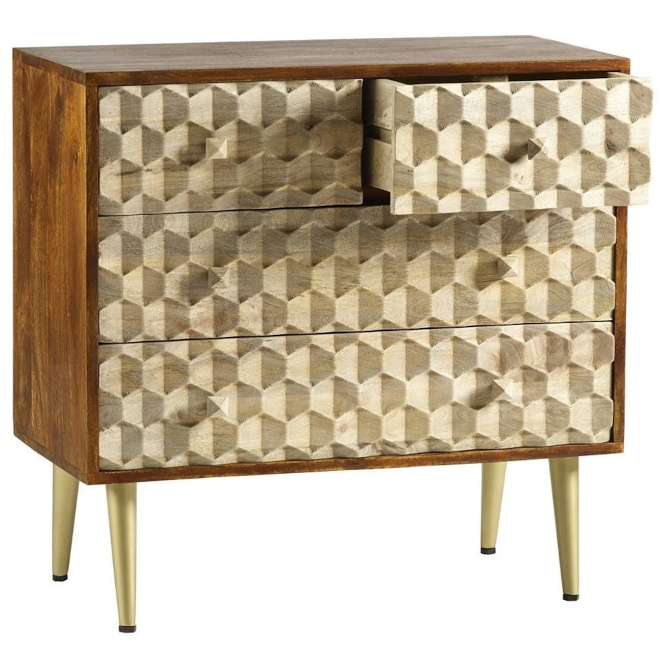 image 1 of Camille Retro 4 Drawer Chest