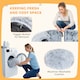 image 7 of PawHut Cat Tunnel for Indoor Cats, 90cm Large Donut Play Tunnel Bed with Washable Cushion, Toy Ball and Door Hole, Pet Play Rabbit Tube Toy, Light Grey