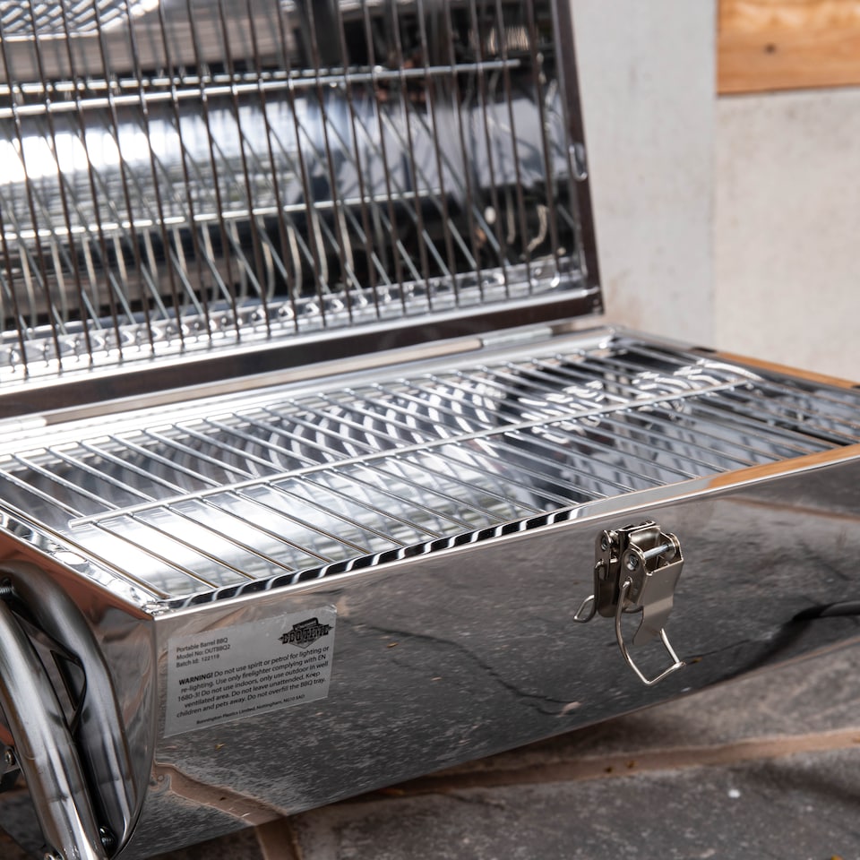 image 1 of Portable Barrel Style Charcoal Camping Barbecue / BBQ