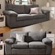 image 1 of Collingdale Grey Jumbo Cord Upholstered 3 + 2 Sofa Set Grey | Grey | 2