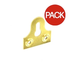 Securit Slotted Glass Plates (Pack Of 2) - Electro Brass - 38mm