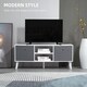 image 3 of HOMCOM TV Cabinet Stand Unit for TVs up to 50  Flat Screen with Foldable Drawers and Shelves, Entertainment Centre for Living Room, Bedroom White and Grey