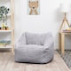 image 1 of Kids Teddy Bear Armchair Bean Bag Grey Childrens Bean Bags | Grey | Grey | M | 1