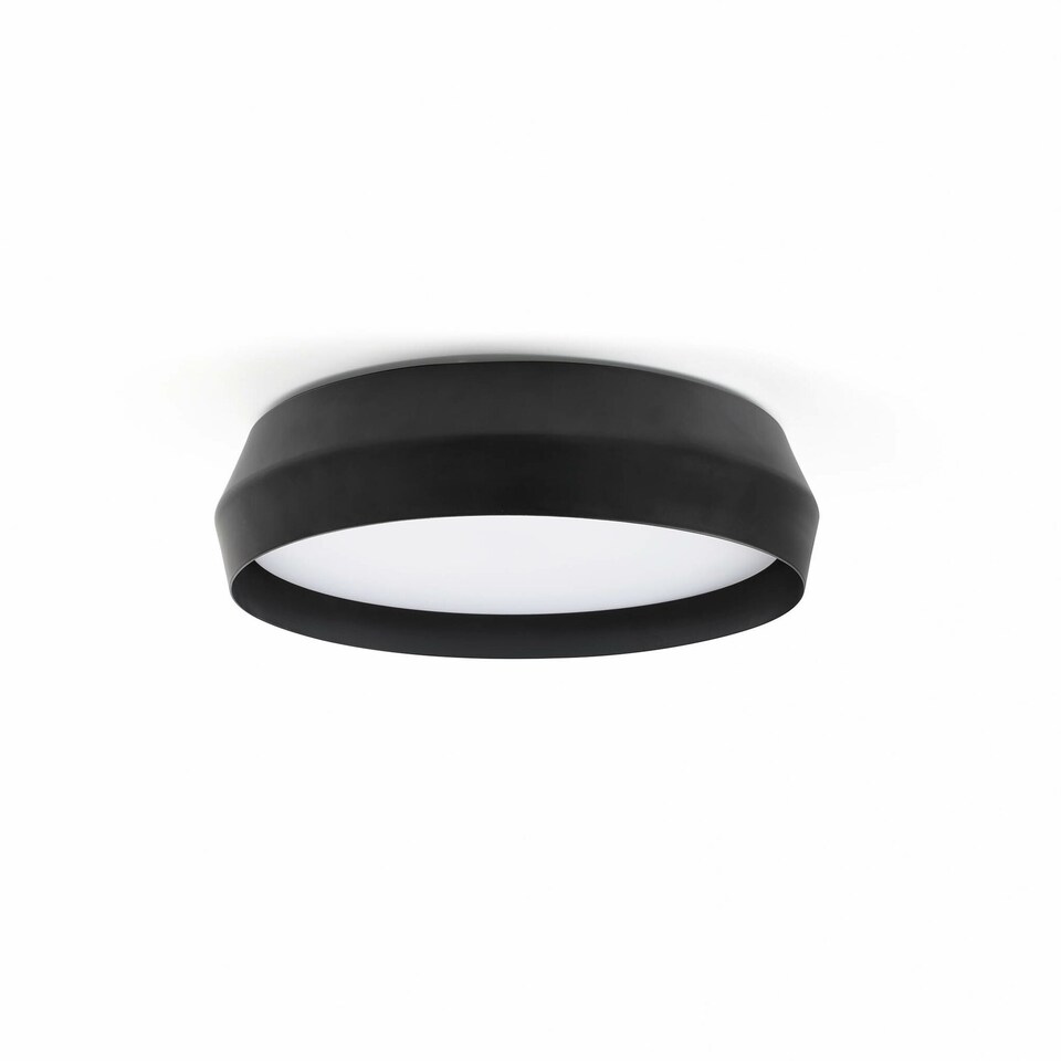 image 1 of Shoku 350 Black, Black Wall / Ceiling Lamp 24W 2700K