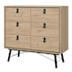 image 3 of Ry Small Double Chest of Drawers 6 Drawers in Jackson Hickory Oak