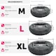image 6 of Dog Bed Maja - round with long plush, thick padding with raised edge, washable and non-slip | Grey | grey | L | 1