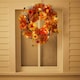 image 5 of Living and Home Large Autumn Daisy Maple Leaf Wreath Halloween Decor