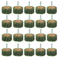 60 Grit 50mm Flap Wheel Disc Abrasive Sanding Pads For Drills 6mm Shank 20pc