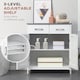 image 4 of kleankin Freestanding Bathroom Cabinet, Storage Cupboard with 2 Drawers, Double Doors, Adjustable Shelf, White