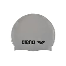 Arena Unisex Adult Classic Silicone Swim Cap - Silver/Black - One Size