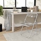 image 8 of HOMCOM Foldable Chairs with Heavy Duty Steel Frame, Clear