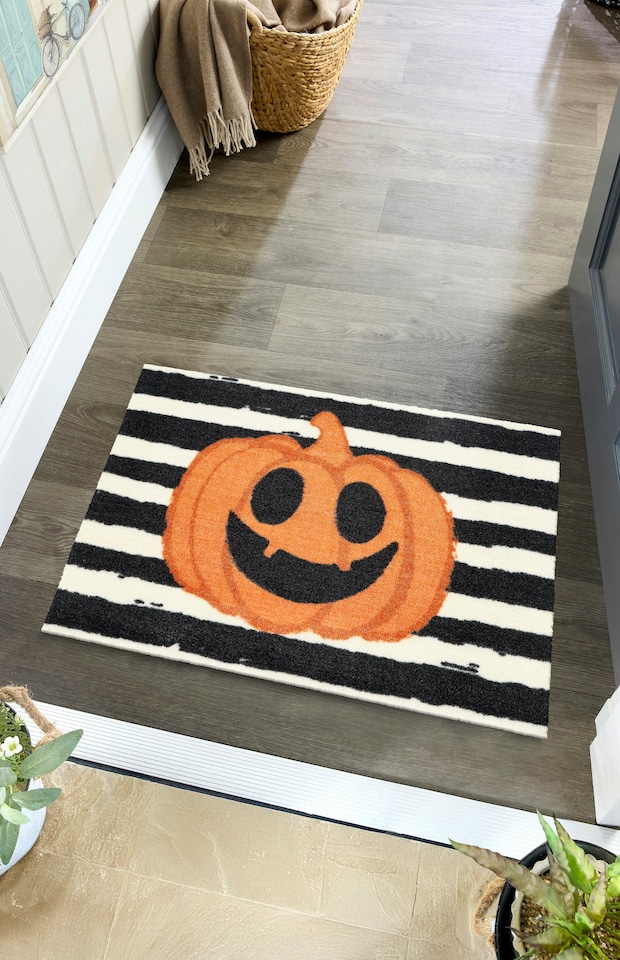 image 1 of My Mat Nylon Indoor Pattern My Pumpkin Stripe 50x75