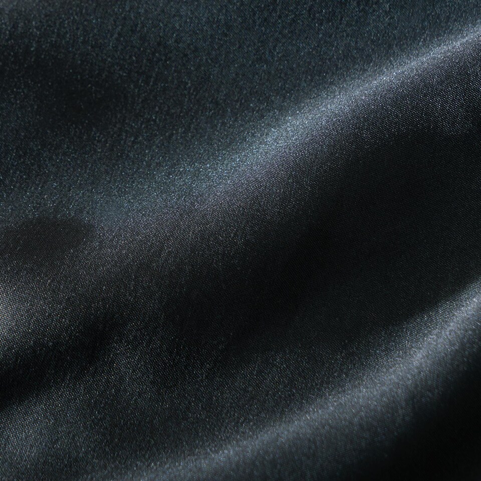 image 1 of OHS Wavy Edge Bedding Set Microfibre Duvet Cover with Pillowcase | Black | Black/Stone | Double