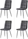 image 1 of MCC Direct Henri Faux Suede Leather Dining Chairs Set of 4 Dark Grey