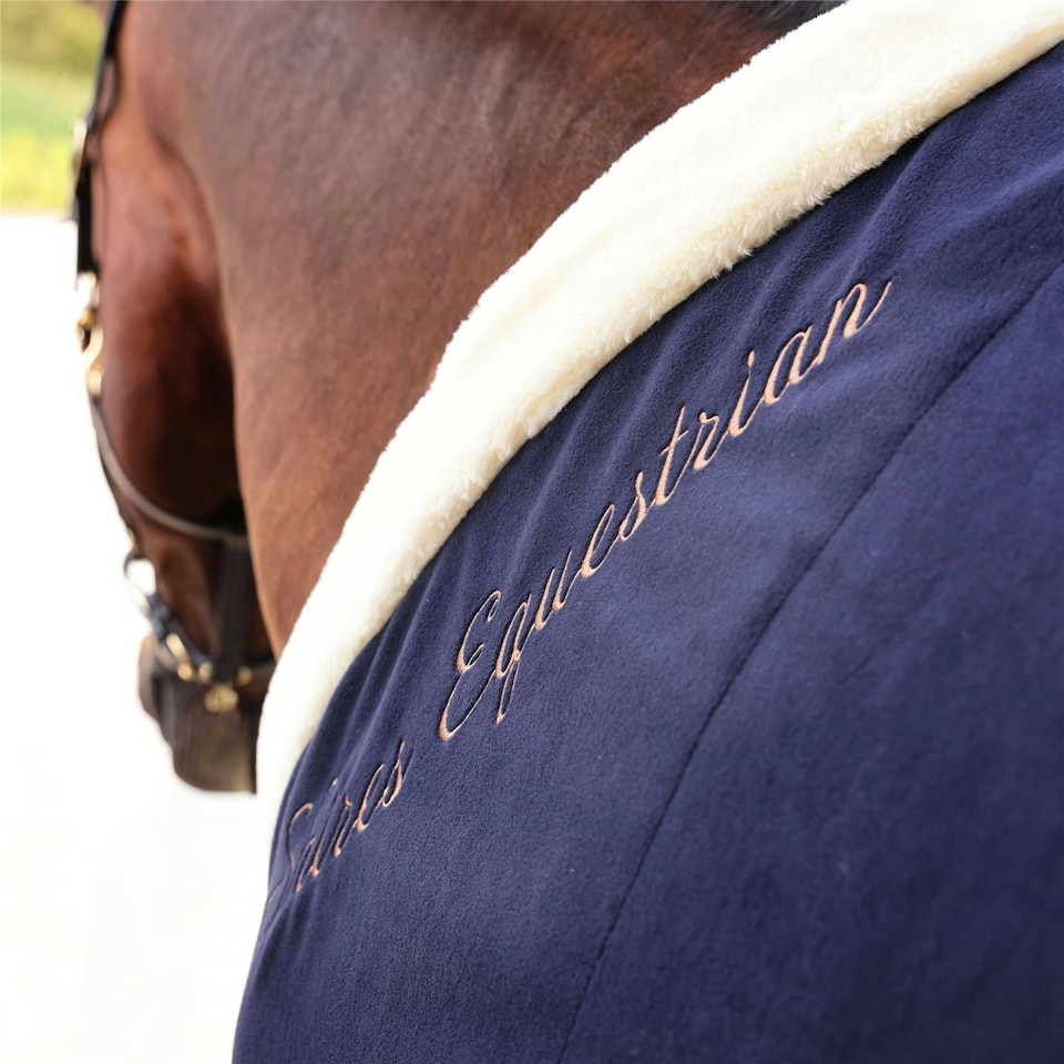 image 1 of Shires Deluxe Fleece Rug Blue | Size: 6ft 0
Colour: Navy