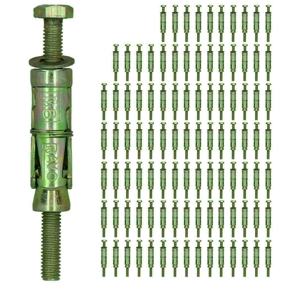 image 1 of M6 6mm x 75mm Expansion Rawl Bolt for Masonry Sleeve Anchors Fastener 80pk