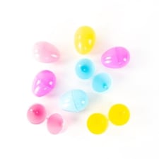 Assorted Refillable Plastic Easter Eggs 6cm - Pack of 8