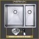 image 2 of Austen & Co. Orla Stainless Steel 1.5 Bowl Kitchen Sink, Right Hand Main Bowl, Inset & Undermount