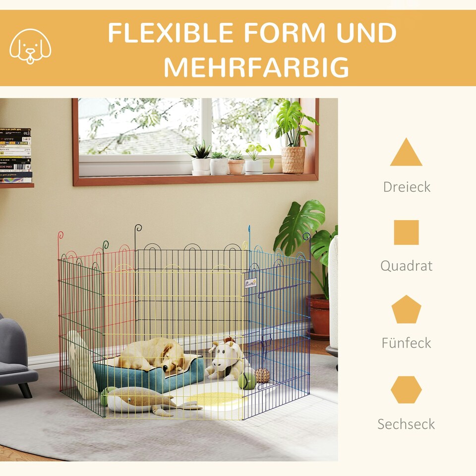 image 1 of PawHut Pet Playpen Dog Puppy Crate Kennel w/ Door