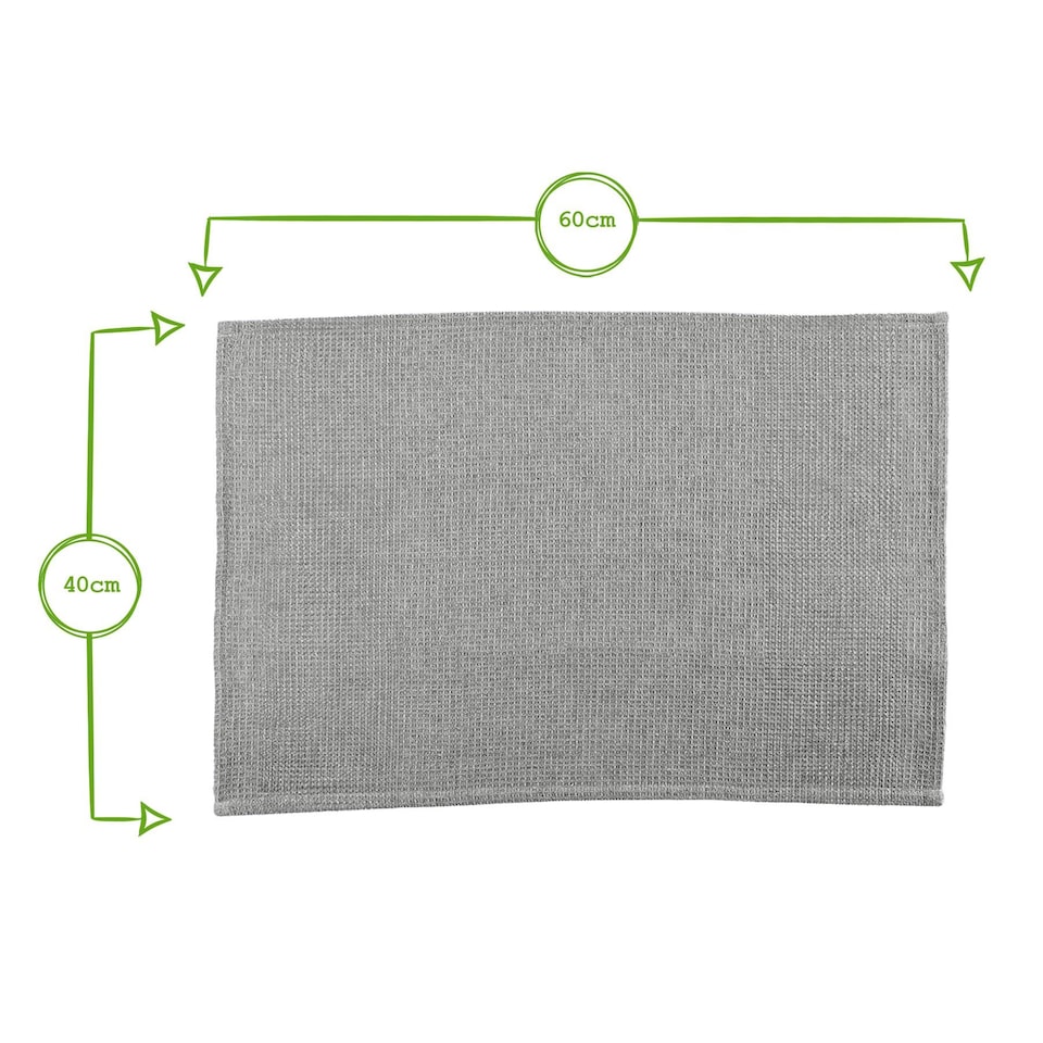 image 1 of Nicola Spring Deluxe 100% Cotton Tea Towel - 60cm x 40cm - Grey