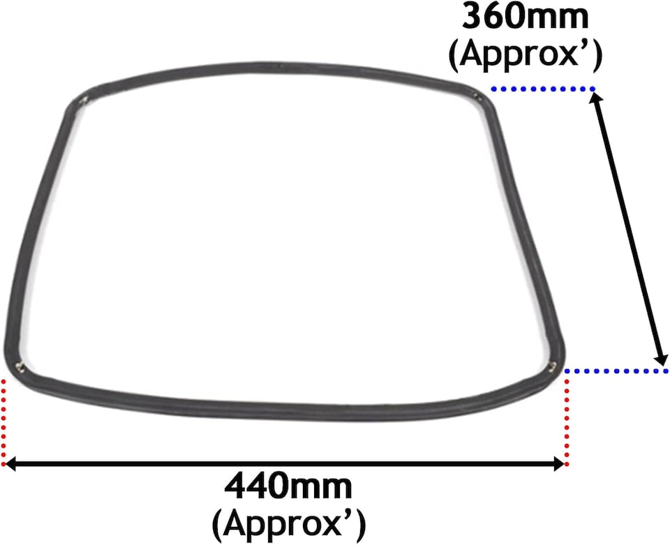 image 1 of SPARES2GO Main Door Seal Gasket compatible with Smeg Oven fits John Lewis (60cm, 4 Sided)