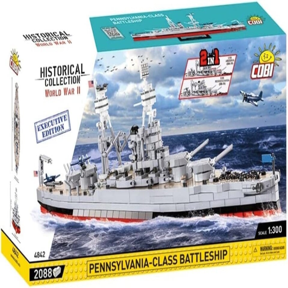 image 1 of Cobi World War II - 2 in 1 Arizona + Pennsylvania Executive Edition (2088 Pieces)