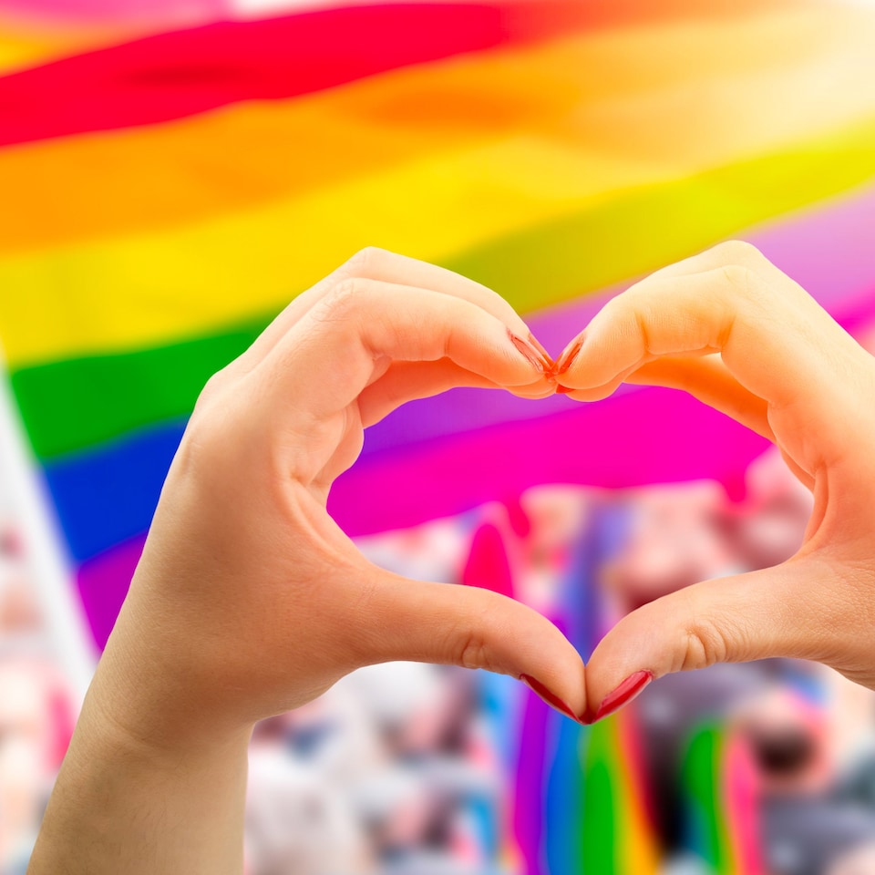 image 1 of PMS Rainbow Pride Flag 52" x 31" - Large Rectangular Rainbow Banner