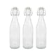image 1 of Argon Tableware Glass Bottles with Swing Top - 520ml - Pack of 3 | Clear | Clear | One Size