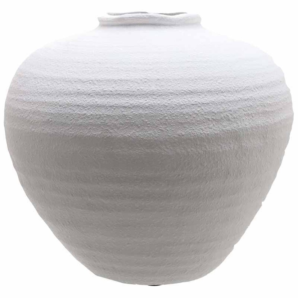 Regola Large Vase - Ceramic - L35 x W35 x H31 cm - Matt White | White