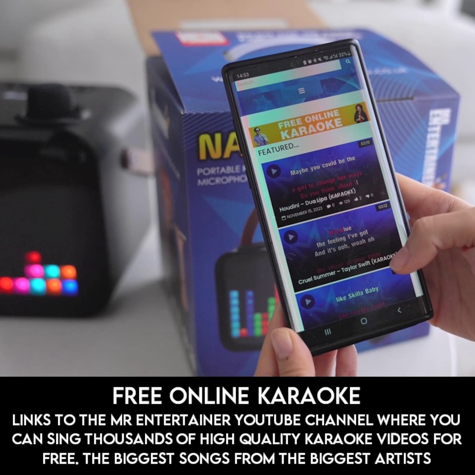 image 1 of Mr Entertainer Nano Compact Karaoke Machine