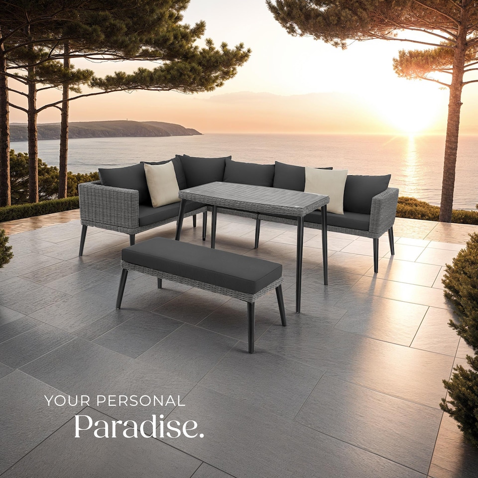image 1 of Rattan lounge set with aluminum frame, Pula