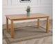 image 5 of Oslo 180 x 90 cm Large Oak Dining Table and 8 Lola Fabric Chairs | Brown | Beige