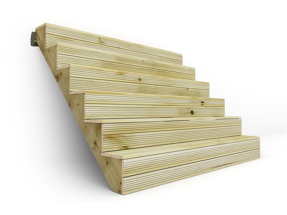 image 1 of eDecks 6-Step Decking Stairs Kit, Pressure Treated Timber - 890mm Span