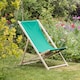 image 5 of Harbour Housewares Folding Wooden Deck Chairs - Green - Pack of 2 | Green | Green