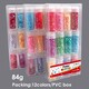 image 5 of Pack of 12 Assorted Colors Cosmetic Puff Heart Shape Glitter 7g
