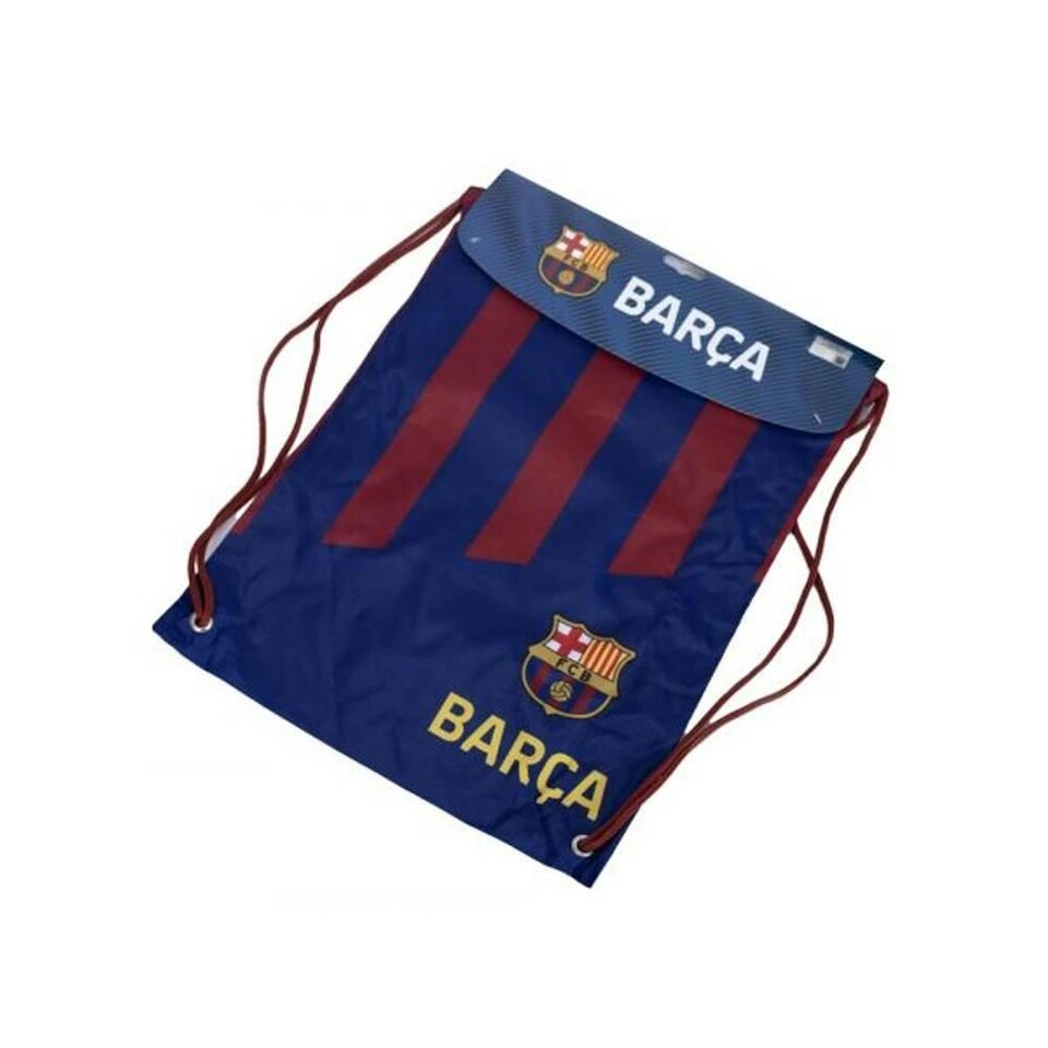 image 1 of Barcelona FC Stripe Drawstring Bag - Blue/Burgundy - One Size
