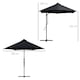 image 5 of Outsunny 3m Cantilever Parasol with Solar LED and Easy Lever, Garden Parasol Umbrella with Cross Base and Waterproof Cover, Outdoor Sun Shades, Black