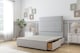 image 3 of Sloomy Texas Silver Plush Divan Bed With Mattress 4 Drawers With 54" Floor Standing Headboard 5' King | Silver | Silver | King | 1