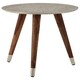 image 2 of Interiors by Premier Sturdy Metal And White Finish Carve Side Table, Versatile Side Table By Couch, Classic Profile Corner Table