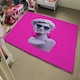image 4 of Plaster statue of David's head in blue sunglasses (Rug) Pink | S
