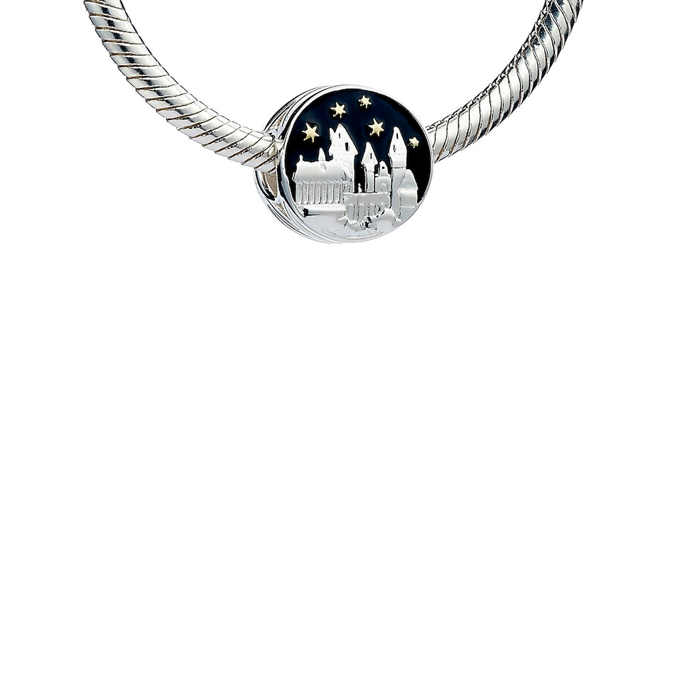 image 1 of Official Harry Potter Sterling Silver Hogwarts Castle Spacer Bead