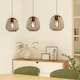 image 2 of EGLO Espinal Bronze Steel Caged Style Contemporary 3-Light Pendant
