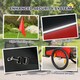 image 7 of PawHut Dog Bike Trailer for Small & Medium Pets with 20" Rubber Wheels, Red