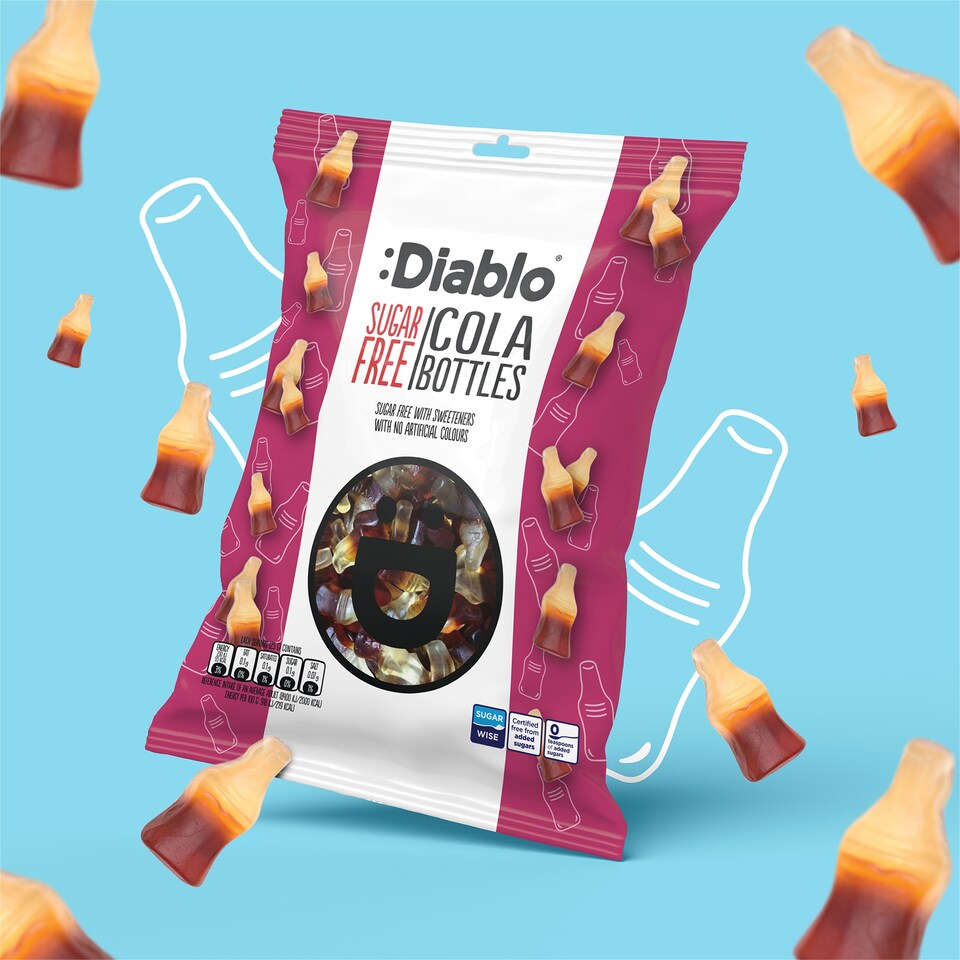 image 1 of Diablo Sugar Free Cola Bottles 75g 6 Pack
