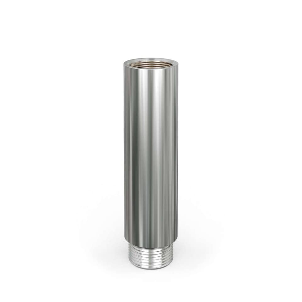 image 1 of Radiator Valve Tail Extension 1/2" MxF - Chrome - 80mm