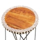 image 5 of Versatile Round Acacia Wood Side Table, Modern Design Round Side Table, Functional Modern Side Table Cream