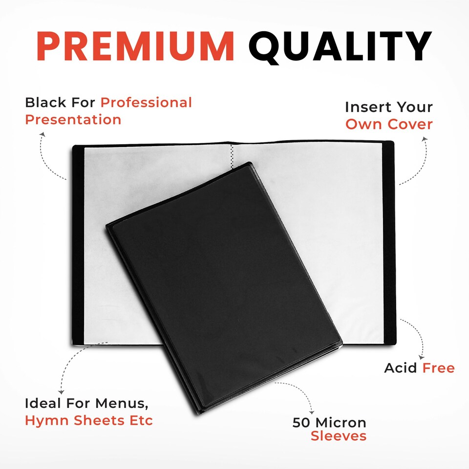 image 1 of Pack of 12 A4 Presentation Display Books 40 Pockets (80 Views) by Janrax